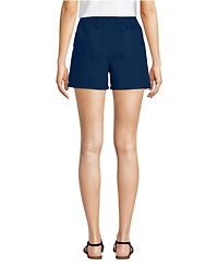 Lands' End Women's Poplin High Rise Pull On 5" Shorts