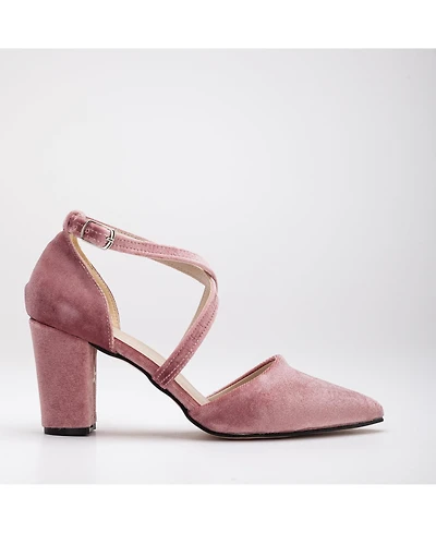 Sina Criss Cross High Block Heels