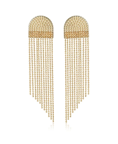 Jessica Simpson Gold-Tone Fringe Dangle Earrings