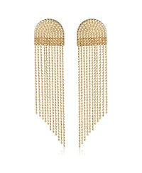 Jessica Simpson Gold-Tone Fringe Dangle Earrings
