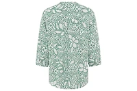 Olsen Women's Ikat Print Tunic Shirt