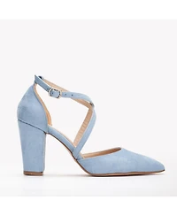 Sina Criss Cross High Block Heels