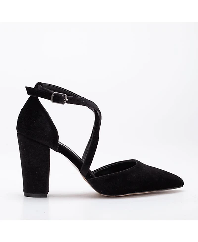 Sina Criss Cross High Block Heels