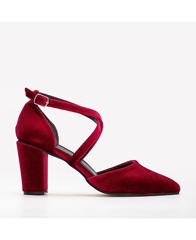 Sina Criss Cross High Block Heels