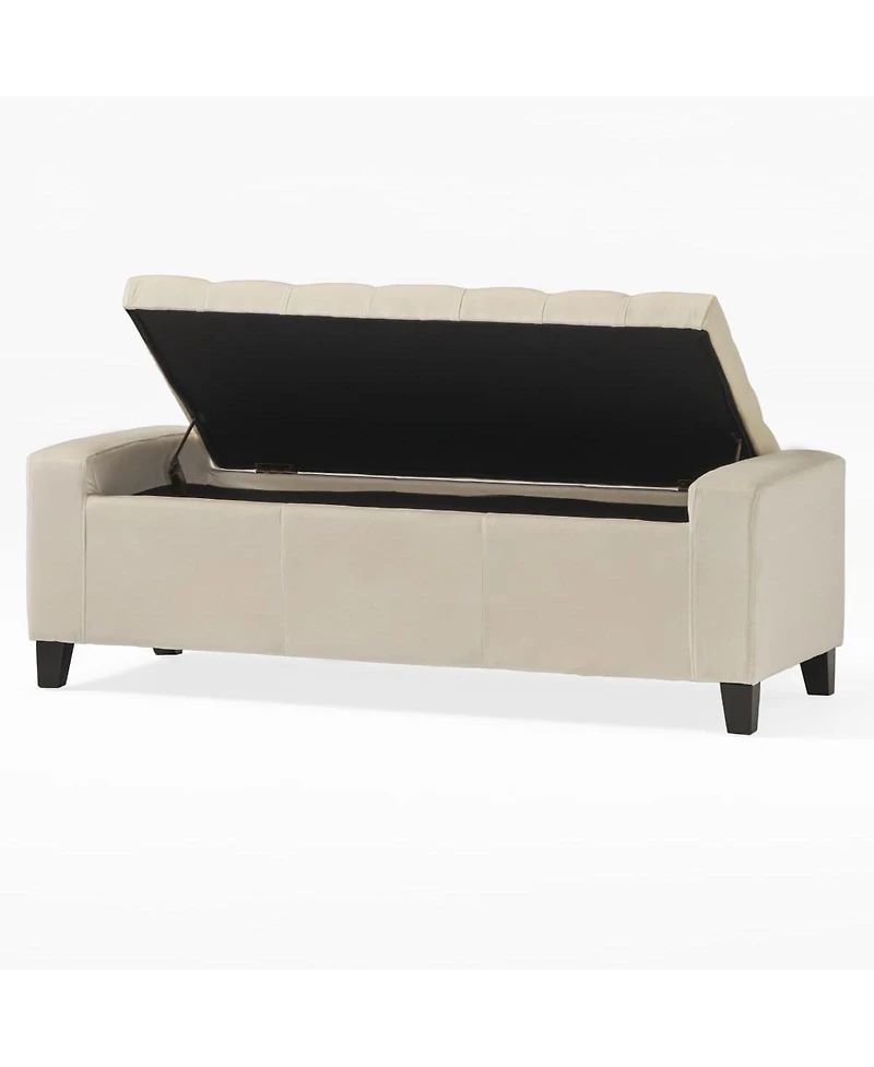 Tufted Upholstered Storage Ottoman Bench with Lift-Top and Versatile Seating for Bedroom or Living Room-The Pop Home