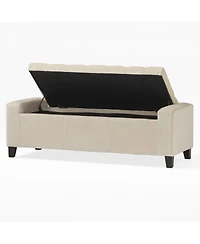 Tufted Upholstered Storage Ottoman Bench with Lift-Top and Versatile Seating for Bedroom or Living Room-The Pop Home