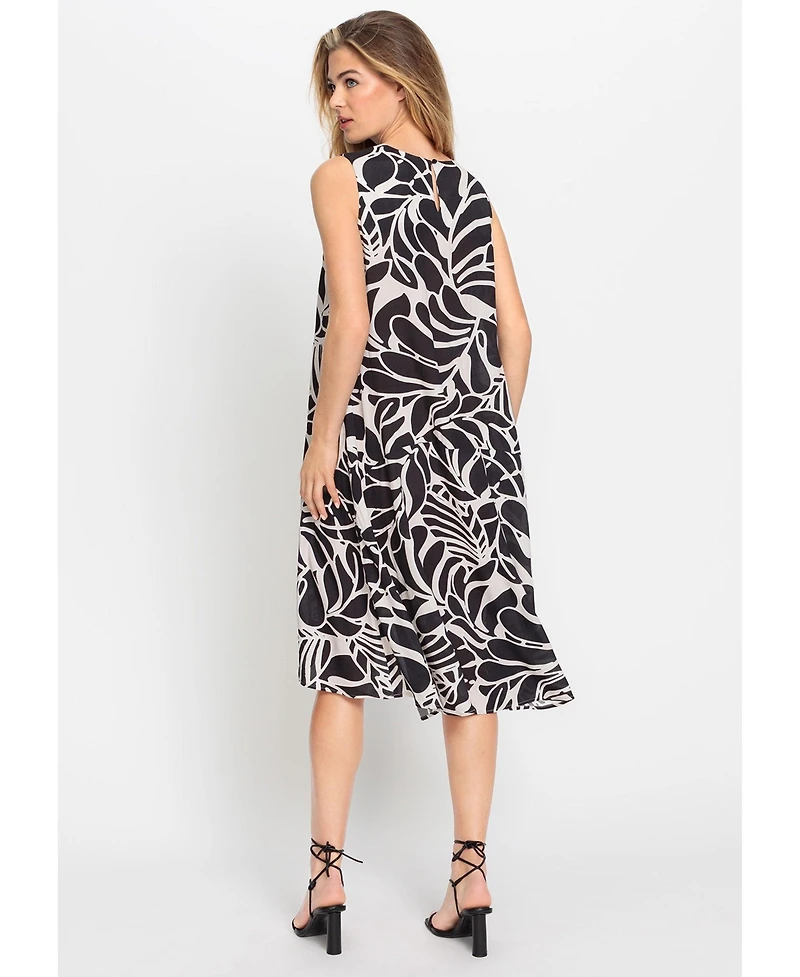 Olsen Women's Sleeveless Printed A-Line Dress