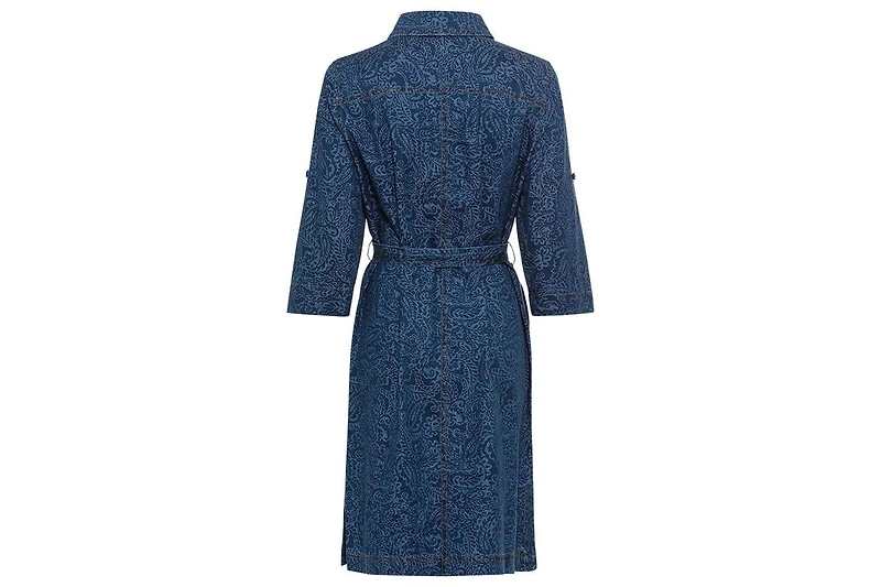 Olsen Women's Paisley Denim Shirt Dress
