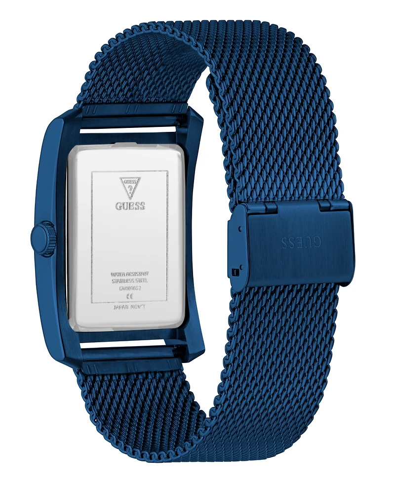 Guess Men's Analog Blue Mesh Watch, 34mm