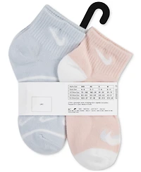 Nike Little Girls Ankle Socks, 6 Pack