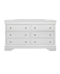 Modern Solid Wood Six-Drawer Dresser for Home and Closet Organization