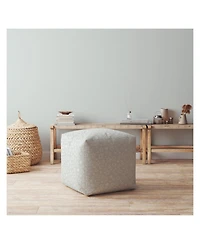 Handcrafted Cotton Stars Pouf Ottoman for Cozy and Functional Decor