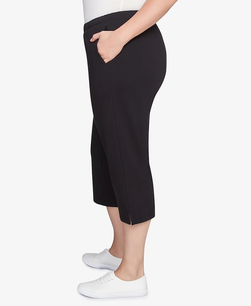 Ruby Rd. Plus Elastic Waist Pull-On French Terry Capri Pants