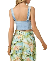 O'Neill Juniors' Delphina Cotton-Blend Sweetheart Skimmer Top