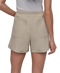 Dkny Sport Women's Cotton Twill Rib-Waistband Cargo Shorts