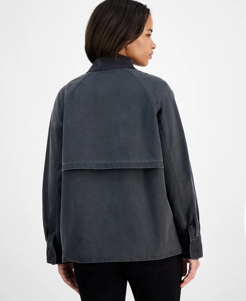 Bcbg Women's Corduroy-Collar Barn Jacket, Exclusively at Macy's