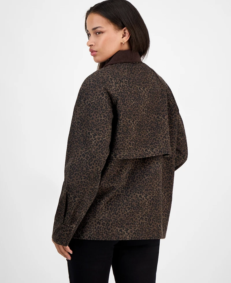 Bcbg Women's Corduroy-Collar Barn Jacket, Exclusively at Macy's