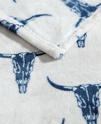 Wrangler Steer Head Ultra Soft Plush Fleece Blanket