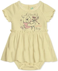 Disney Baby Girls Winnie-the-Pooh Skirted Bodysuits & Headband, 3 Piece Set