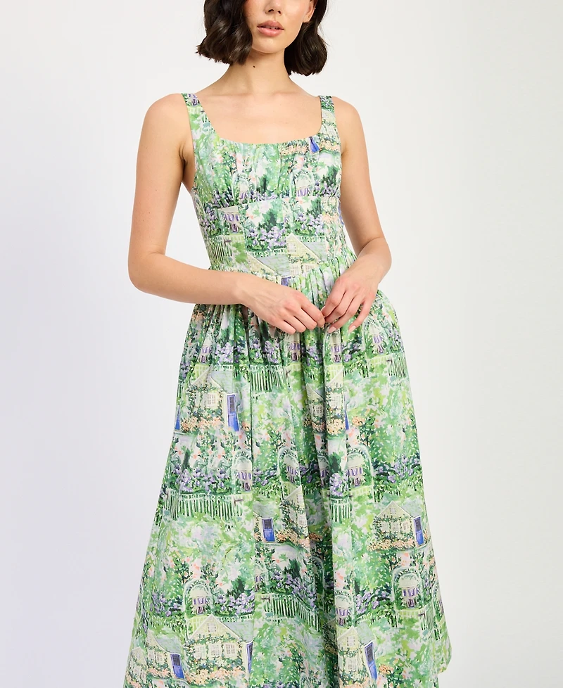 En Saison Women's Molly Corset-Bodice Flared Dress