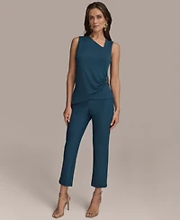 Donna Karan New York Women's Sleeveless Asymmetric Neckline Top, Regular & Petite Sizes