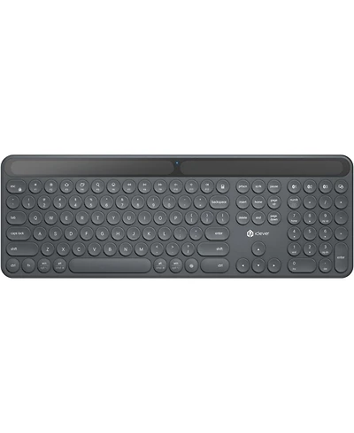 Solar Bluetooth Keyboard, Wireless Keyboard with Solar & Indoor Light Charging, Full Size, 3-Device Connectivity