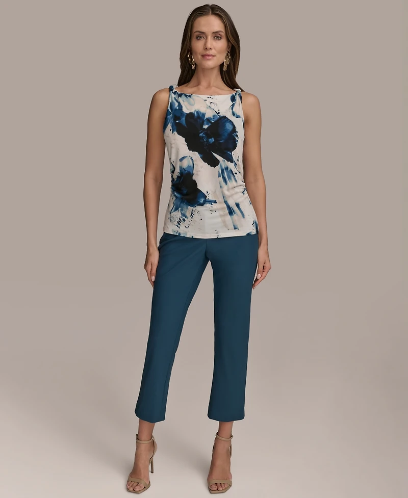 Donna Karan New York Women's Printed Twist-Strap Tank Top