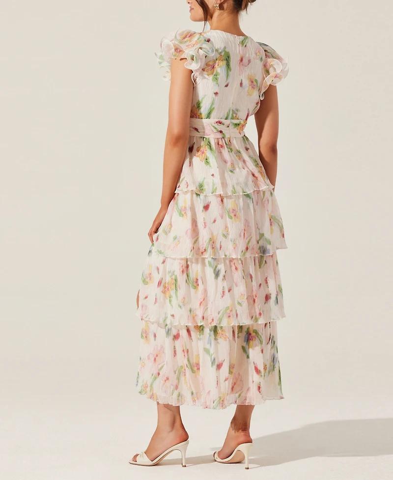 Astr the Label Women's Emporia Floral Print Tiered Maxi Dress