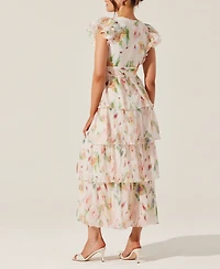 Astr the Label Women's Emporia Floral Print Tiered Maxi Dress