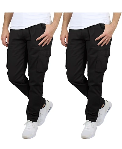 Blu Rock Men's 2-Pack Flex Stretch Cargo Pants