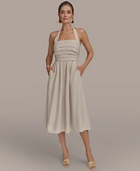 Donna Karan New York Women's Tie-Back Midi Dress