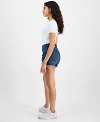 Indigo Rein Juniors' Frayed-Hem Destructed Shorts