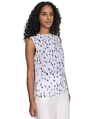 Calvin Klein Women's Printed Sleeveless Blouse