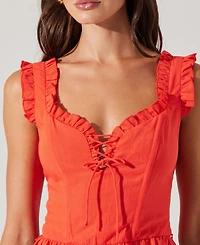 Astr the Label Women's Raelyn Ruffled Sweetheart Top