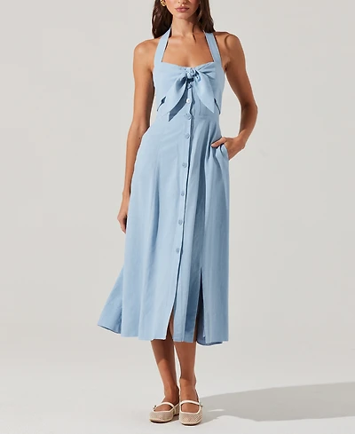 Astr the Label Women's Katherine Tie-Front Midi Dress