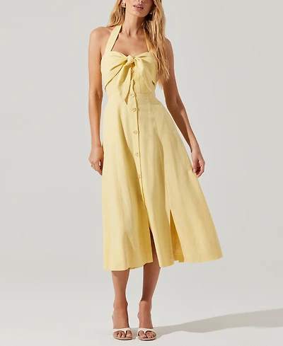 Astr the Label Women's Katherine Tie-Front Midi Dress