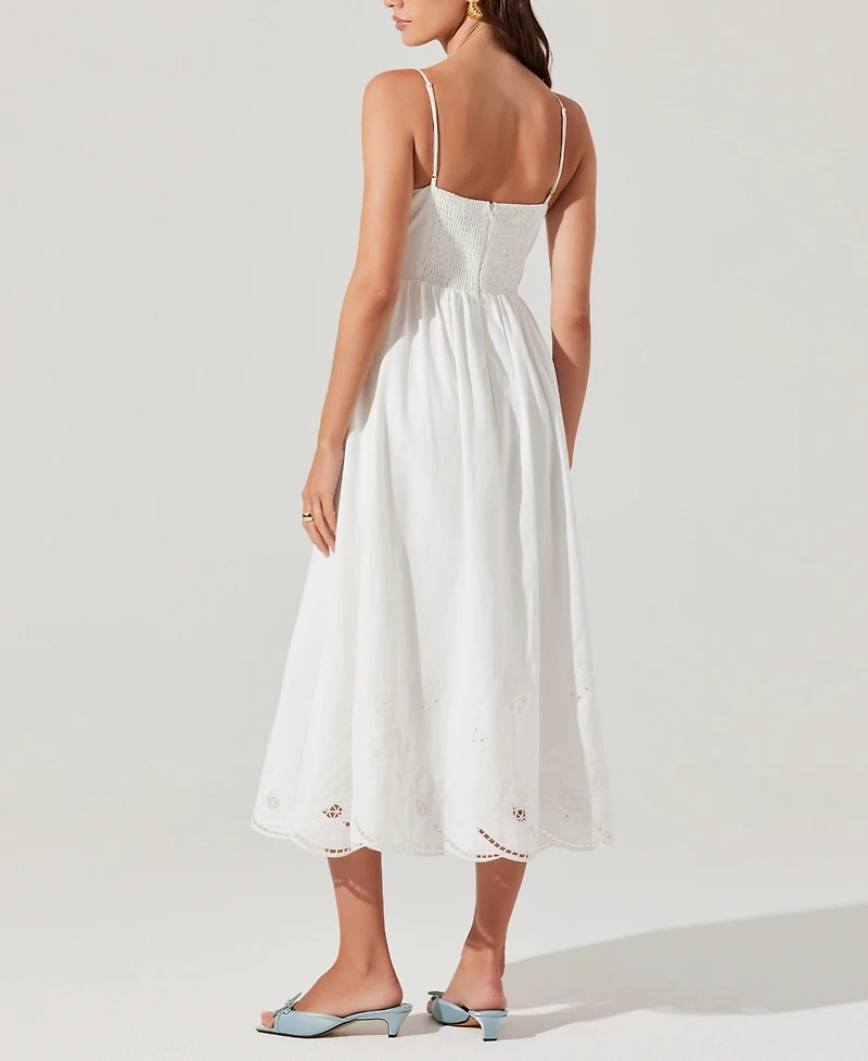 Astr the Label Women's Kaidi Embroidered Midi Dress