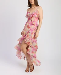 En Saison Women's Amari Ruffle-Trim Maxi Dress