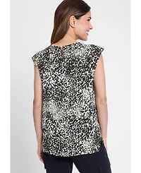 Olsen Women's Modern Animal Print Blouse