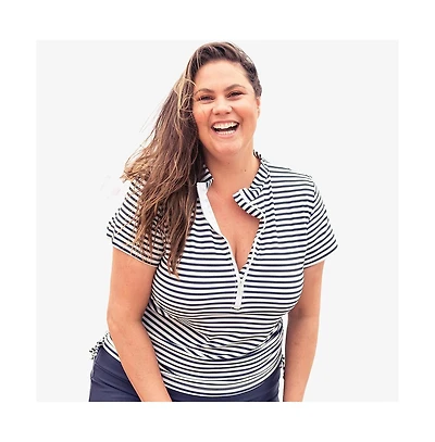 Calypsa Plus Half-Zip Adele Swim Top