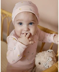MeMoi Baby Girls 3 Piece "Blossoming Florals" Rich Footie Set