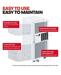 Honeywell 13,500 Btu Slim & Smart WiFi Portable Ac with Fan, Dehumidifier, Alexa/Google Home Voice Control – Cools Up to 660 Sq. Ft., HX4CESVWG