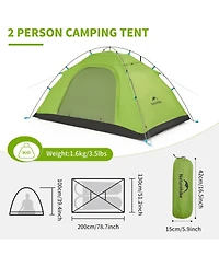 Naturehike Camping Tent 2 Persons in 4 Seasons, Ultralight Tents Backpacking Tents backpacking Tents, Anti-uv Family Tents for Outdoor
