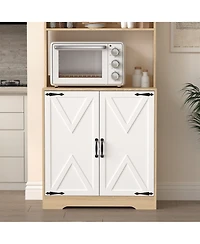 Streamdale Freestanding Pantry Cabinet with 2 Doors and 3 Shelves