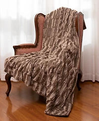Cheer Collection Luxuriously Soft Faux Fur Design Blanket, 60" x 70"