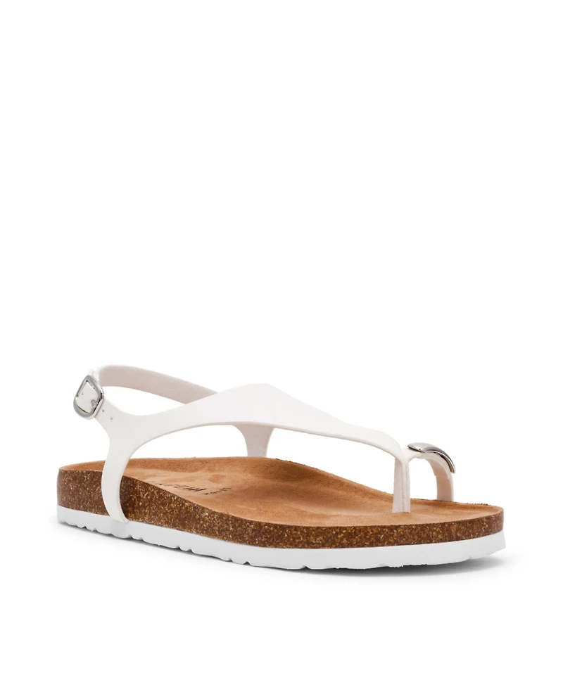 Anne Klein Women's Lola Toe Loop Footbed Flat Sandals