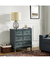 Hippe 32" Height 3 - Drawer Bedside Table with Solid Wood Legs