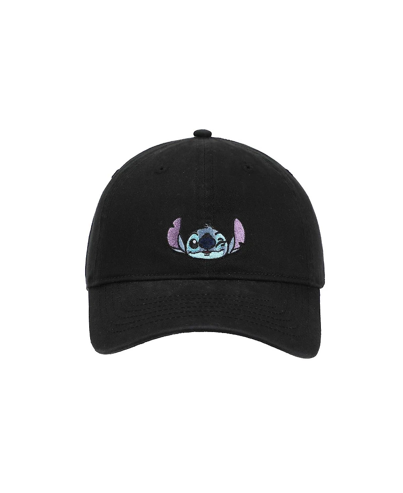 Disney Men's Embroidered Stitch Adult Unisex Navy Unstructured Baseball Hat