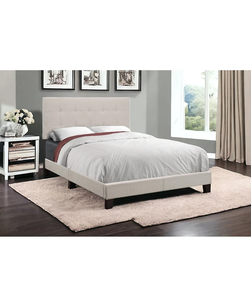 Upholstered Tufted Bed Frame for Cozy and Elegant Bedroom Setup