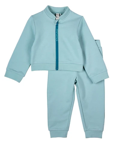 MeMoi Baby Boys 2 Piece Cotton Rich Full Zip Jacket and Pants Set